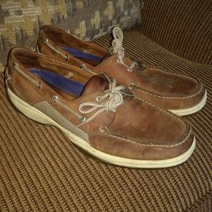 Sperry Top Sider Dark Tan Boat Shoes Men's Size 12